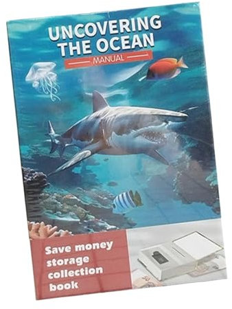 kowaku Buchtresor mit Zahlenschloss, Versteckter Tresor, Einzahlungskoffer Simulierter Buchtresor für Geld, Style C