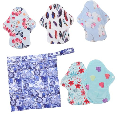 FRCOLOR Servilletas Sanitarias Reutilizables Compresas Menstruales De Lavables Compresas Femeninas Para Uso Diario Para Uso Personal