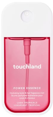 Touchland Hydrating Body & Hair Fragrance Mist – Lush Tropicale – 2 FL OZ Travel Size Perfume Spray – Notes of Dragon Fruit, Apple Blossoms and Papaya