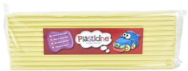 Plasticine 400 g, elfenben #23, modelleringsmassa för animatorer och modellbyggare, lätt att forma, perfekt för skulpturer, modeller och stop-motion