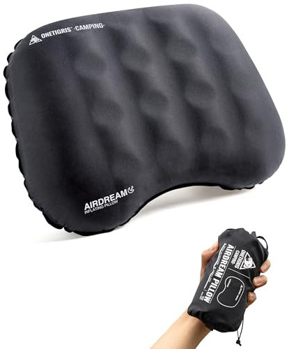 OneTigris AIRDREAM Aufblasbares Sitzkissen Outdoor, Camping Kopfkissen Ultraleicht, Reisekissen aufblasbar klein, Luftkissen für Wandern, Reise und Auto, Campingausrüstung