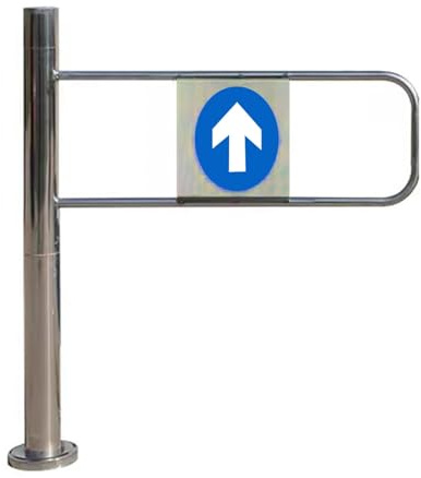 Cancello a battente universale in acciaio inox a 1 via, per supermercati, cancello d'ingresso, larghezza regolabile, 50,8 cm, barriera girevole a porta singola (99 x 39 pollici)