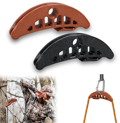 GDGJWL Saddle Bridge Spreader 2-Pack, Hip Pinch Reliever for Tree Saddle Hunting, Quick Clip-On Bridge Spacers (Black & Brown), No-Tie Ergonomic Design, Non-Load Bearing PETG Hunting Accessories