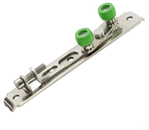 Verstellbares oberes Rad für Schiebetüren, Anti-Weg-Positionierungsrolle mit Kugellager, Eisen und Gummi, 112 mm Höhenverstellung (19 mm spitze Schraube)