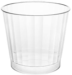 Party Essentials Deluxe/Elegance Hard Plastic Party Cup/Old Fashioned Tumbler/Cocktail Glass, 9 oz., 80 Count, Clear