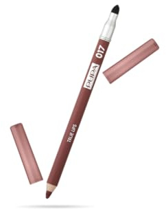 Pupa Milano True Lips Blendable Lip Liner - Dual-Ended Matte Lining Color and Brush - Light and Creamy, Hydrating, High Pigment, Smudge Proof Formula - Paraben Free - 017 Natural - 0.042 oz