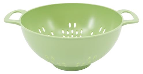 Fackelmann Colapasta Ø20 cm in plastica verde menta, scolapasta ideale per lavare e scolare pasta, ortaggi ed insalata, comodo appoggio e pratiche maniglie, dimensione Ø20x26x10cm