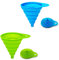 Imbuto pieghevole in silicone, flessibile/pieghevole/cucina, per bottiglia d'acqua, trasferimento di liquidi, imbuto a bocca stretta e larga (verde e blu)