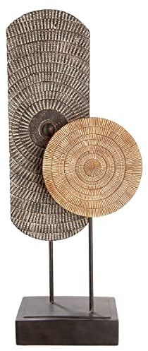 GILDE Poly Skulptur Carve auf Sockel - dekorative Figuren - Deko Wohnzimmer - braun - Höhe 47,5 cm, Naturfarben