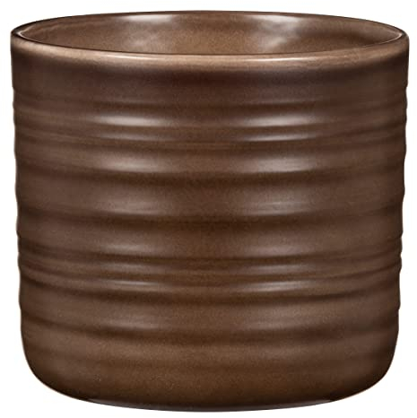 Scheurich Cottage, Blumentopf aus Keramik, Farbe: Dark Oak, 19,6 cm Durchmesser, 17,9 cm hoch, 6,9 l Vol.