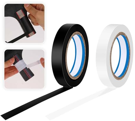 2 Rollen Griffband, Tennis Grip Schläger Tape, 20m Rutschfestes Hockeyschlägerband, Rutsch Selbstklebend Griffband, Sporttape für Schläger, für Tennis, Badminton, Squash, Hockey