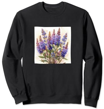 Anise Hyssop Bouquet Floral Pastel Colors Graphic Sweatshirt