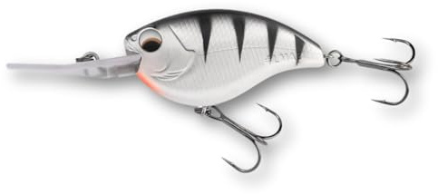 LMAB Crankbait 5,5 cm Power Vibe 55F - 3 Lauftiefen, Floating - Wobbler Barsch, Crankbait Wobbler, Kunstköder Angeln, Barsch Wobbler, Spinnfischen Köder (White Tiger, DR | Lauftiefe 3-4 m | 14 Gramm)