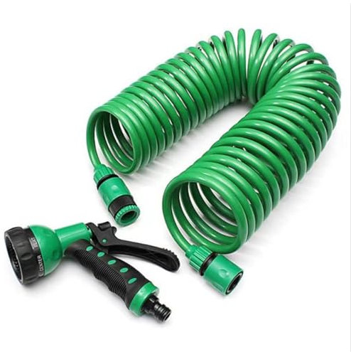 Manguera Jardín En Espiral, Manguera De Jardín De Retroceso,Manguera Rizada | Manguera Enrollada Para Barcos, Manguera Flexible En Espiral Para Jardín, Manguera De Agua De Lavado Para Vehículos Rec