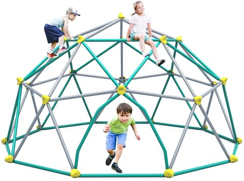 Merax 12FT Climbing Dome, Outdoor Dome Climber for Kids 3-10 Supporting 1000 lbs, Easy Assembly Playground Jungle Gym Backyard Play Equipment