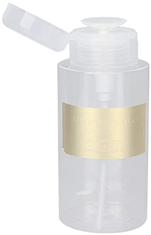 Multifunktion 300 Ml Pressflaska med Push Pump Dispenser för Nagellackborttagare och Lotion-Lätt Att Använda Pumpåtgärd, Läcksäker Design, Klar Tom Flaska