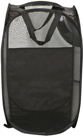 Laundry Baskets Pop Up Mesh Washing Bag, Foldable Dirty Clothes Baskets with Handles and Side Pocket, Toy Tidy Storage Organiser, for Kids Room, College Dorm Travel