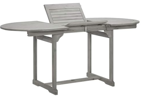 Solivagant Garten-Esstisch (120-170) x80x75 cm Massivholz Akazie, Möbel,Gartenmöbel,Gartentische, 21 kg-316574