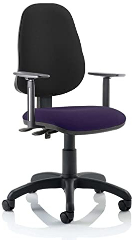 Dynamic KCUP0876 Eclipse III Lever Task Operator Bespoke Chair with Height Adjustable Arms - Purple