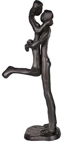 Aoneky Estatua de Pareja de Metal - Figura Decorativa de Parejas Novios Escultura de Hierro, Regalo para San Vanlentín Aniversario de Bodas Navidad, Decoración Romántica Moderna del Hogar Casa Oficina