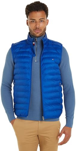 Tommy Hilfiger Hombre Chaleco Packable Recycled Chaleco acolchado, Azul (Ultra Blue), XXL