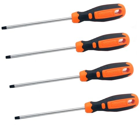 Juego de 4 destornilladores Torx T15, T20, T25, T30, 150 mm, magnético, para reparación de ordenadores, herramientas de automóvil y electrodomésticos