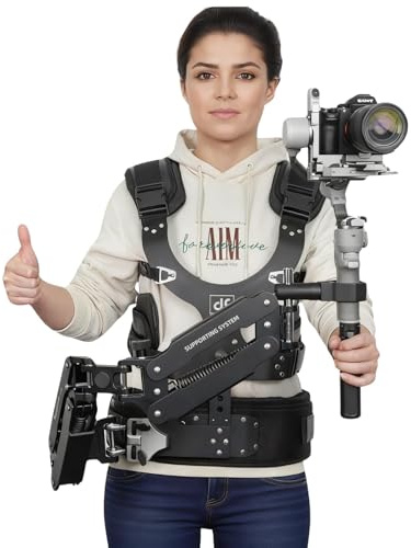 Thanos Pro C3Ⅱ Steadicam Gilet Gimbal Stabilizzatore, Braccio inclinabile regolabile, Gilet stabilizzatore Gimbal per DJI Ronin RS5 RS4 PRO,DJI RS4 Mini, RS3 Mini, RS3 PRO, RS2,etc. Payload 5–12,5 kg