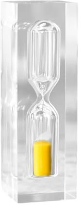 dijiusidy Clessidra anticaduta per Bambini con Timer a Sabbia in Resina Liscia per Bambini Timer a Sabbia da 3 Minuti Timer per Uova per Giochi per Bambini, 3 Minuti, Giallo