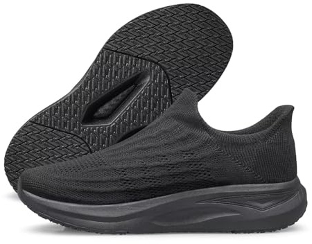 vibdiv Mens Slip on Trainers Loafers Walking Shoes | Lightweight Comfortable Mesh Breathable Casual for Gym Tennis Walking