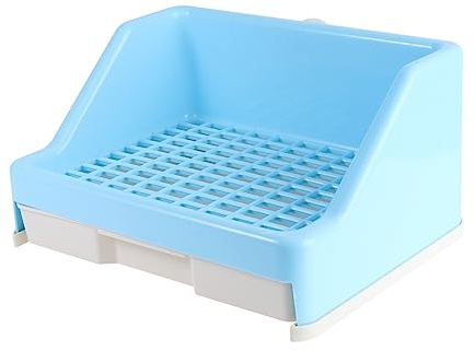 Toddmomy Inodoro Tipo Conejito Cajón Extraíble Antifugas Plástico Resistente Tamaño Adecuado para Jaula de Conejo Uso Doméstico y Tienda Mascotas