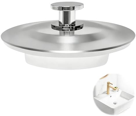 Tapón de Drenaje Universal, Tapón de Drenaje Lavabo, Tapons Bañera Universal, Tapóns de Fregadero de 42-44 MM, Fácil Agarre para Lavabo y Bañer Cocinas y Baños, Sellado Sin Fugas