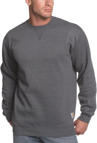 Carhartt Herr medelvikt tröja med crewneck, Träkol Heather (stängning), XL