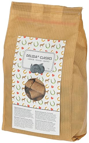 Kerbl Delizia Belohnungswürfel Classic (für Pferde, 1 kg Beutel, Geschmacksrichtung Lakritze, mit natürlichem Gehalt an Mineralstoffen, Pferdesnack) 325017
