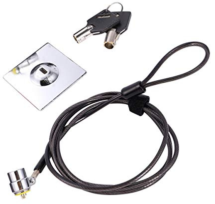 Hemobllo 2m Extended Cable Lock Thickened Steel Cable Lock Buckle for Laptop and Tablet Security for Home and Office Use Compatible for Laptop