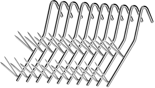 A&N 10 Stück Räucherhaken Stainless Steel Doppel V-Spitze 17cm