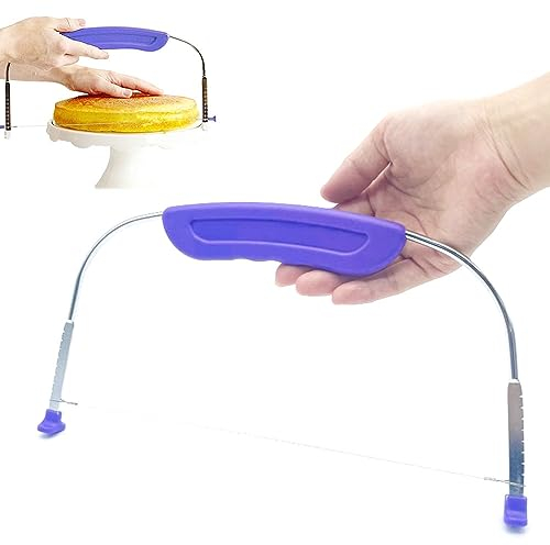 Davfiecn Taglierina regolabile per torte con filo regolabile Affettatrice per torte professionale Affettatrice per torte in acciaio inossidabile per accessori da cucina strumenti di cottura