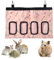 1 Stücke Kaninchen Futterspender Stoffbeutel, Meerschweinchen Heu Futterbeutel, Hase Futterspender Sack, Futterspender Kleintiere Hasen 600 D Oxford-Stoff für Hase, Chinchilla Schwarz (Rosa)
