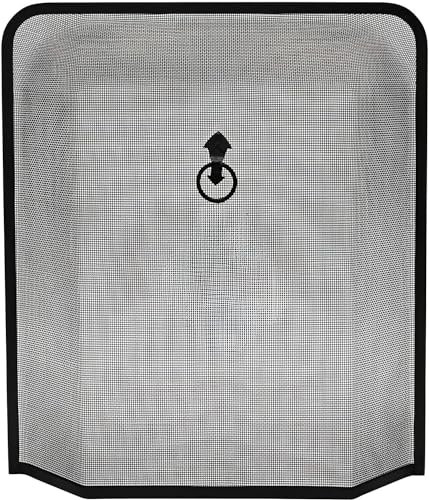 Freestanding Fire Guard Screen Spark Guard Black