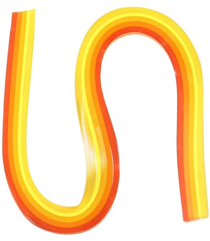 PATIKIL 540 x 3 mm Quilling Papierstreifen Papier Quilling, 120 Stück Origami Fröbelstern Papierstreifen Streifen Set für Kunst, DIY, Handarbeit, Weihnachten, Farbverlauf Gelb