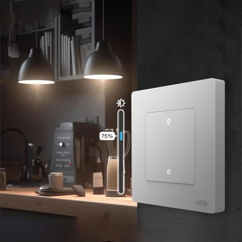 Smart Dimmer Light Switch For ZigBee Light Dimming, Touch Dimmer Light Switch, Smart 1-3Gang Light Switch, with Smart Life APP Control and Timing Function (1 Gang White)