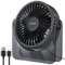 WSKEN Small USB Desk Fan Silent - 3 Speeds Adjustment Portable Personal Desktop Fan, Mini But Powerful Ultra Quiet Operation for Home,Outdoor,Bedroom Bedside Table Top Office,Matte Acrylic Base
