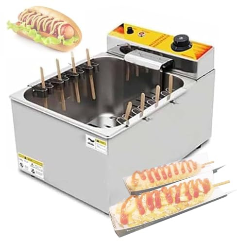 Macchina per friggere Hot Dog e Formaggio da 1900 W, Attrezzatura Automatica Commerciale per friggere Salsicce per ristoranti, cucine domestiche, Snack Bar
