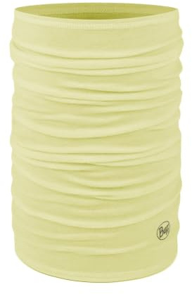 Buff| Braga de cuello Merino Lightweight Bufanda Multifuncional 100% Lana Merino, Senderismo, Aire Libre, Sostenible, Ligera, Fina Hombre Mujer Talla única Lime