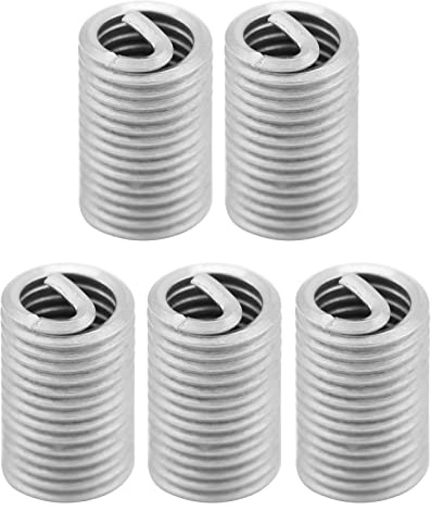Dioche 6 Mm 6 Mm X Acero Inoxidable 304 Insertos Helicoidales de Alambre en Espiral M6 X 1,0 Longitud 3D - 50 Piezas, Insertos de Reparación de Roscas para Aluminio y Magnesio, Fuerza de Conexión