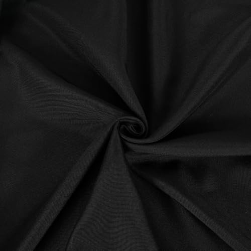 Tela Por Metros 100% Negro Delgado Algodón 200cm x 152cm - Para Algodón Puro Tela De Forro Decorativa Textiles Manualidades Bordado Costura Confección