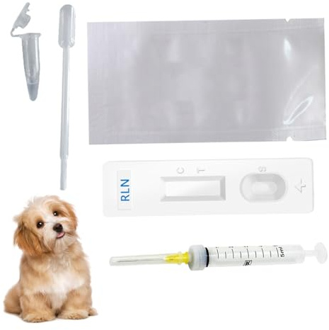 Hperu Kit de Prueba de Embarazo para Perros, detección temprana rápida y precisa con tampón desechable para Uso doméstico - Prueba de Embarazo para Perros