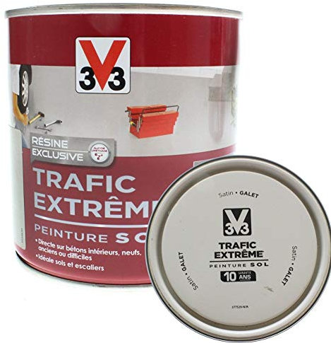 V33 Peinture Sol Résine Trafic Extrême Galet - 0,5 L