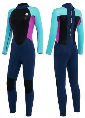 Summshall Neoprenanzug Kinder, Jugen 2mm Neopren Lang Neopren Anzug für Jungen & Mädchen für kaltes Wasser, UV-Schutz UPF 50+, Anti-Kratz Schutz, ideal zum Schwimmen Schnorcheln Surfen Strand