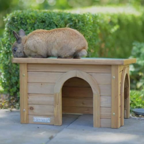BUNNY BUSINESS SMALL Rabbit/Guinea Hide House for runs and enclosures, 45 x 35 x 27 Cm (Bunny-Den)