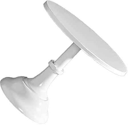 Porta Torta, Alzata Tonda in Metallo Antiscivolo per Matrimonio (Bianco)